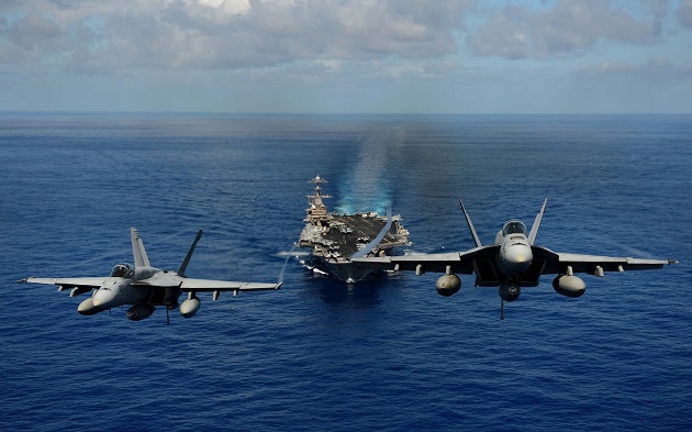 南海风云诡谲　美军出动双航母军演 | 文章内置图片