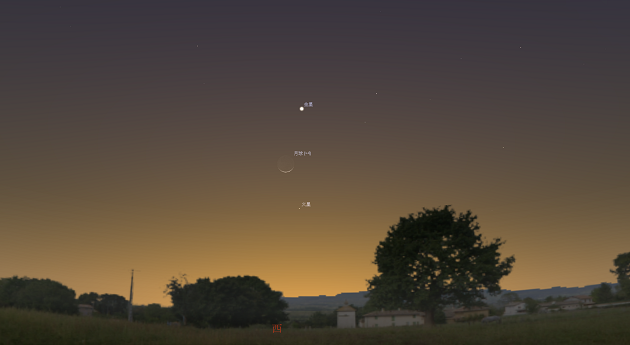 天文奇景双星夹月 22日傍晚登场 | 文章内置图片